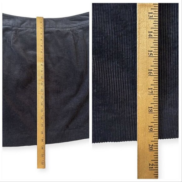 Boden Gray Corduroy Kilt Mini Skirt, Size US12R, Faux Wrap - Picture 10 of 11